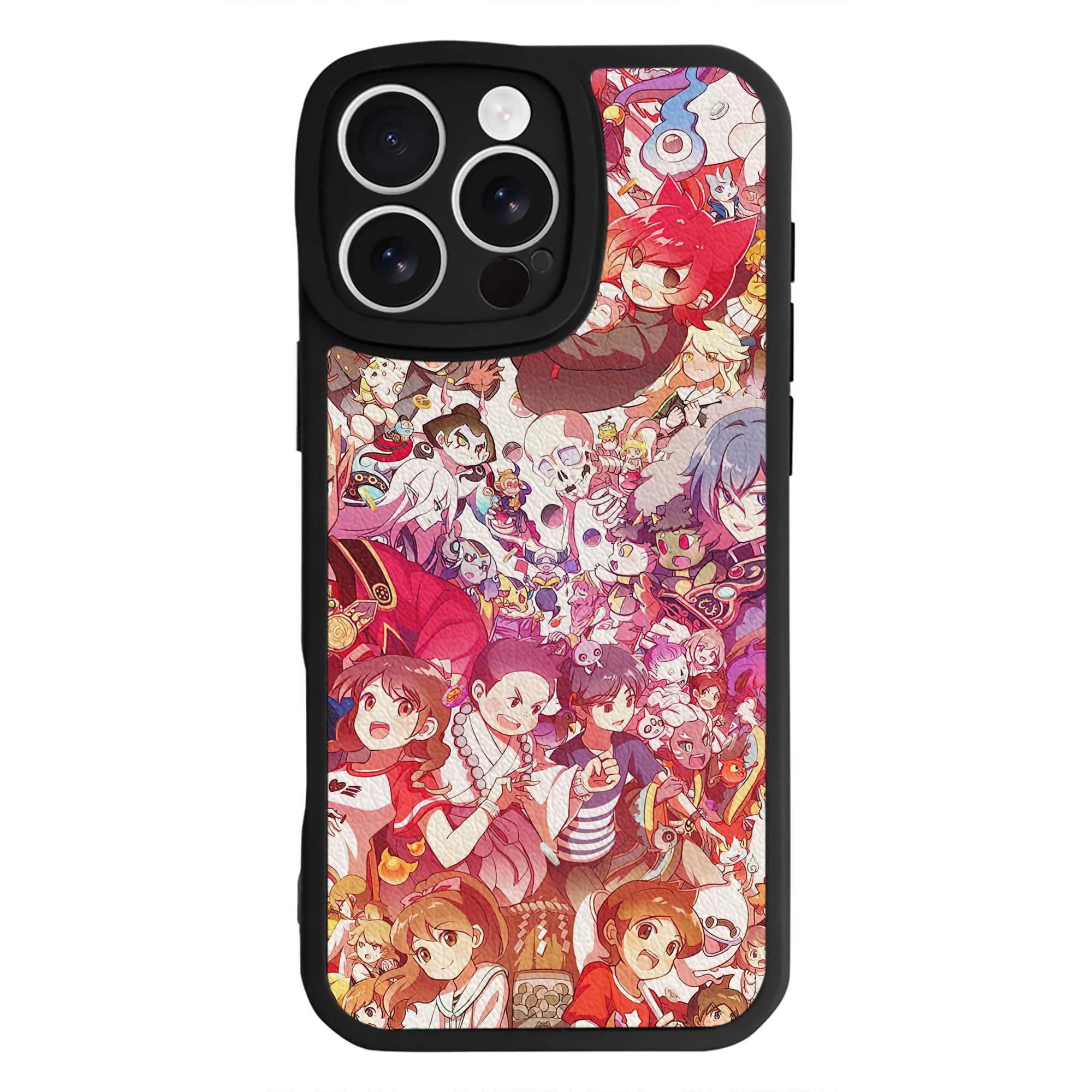 （画像用） 妖怪ウォッチ Yo-kai Watch 【iPhone 16シリーズ対応】シリコンスマホケース（レザー調） 材質：シリコン